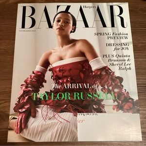 Harper’s Bazaar Magazine February 2023 issue featuring Taylor Russell